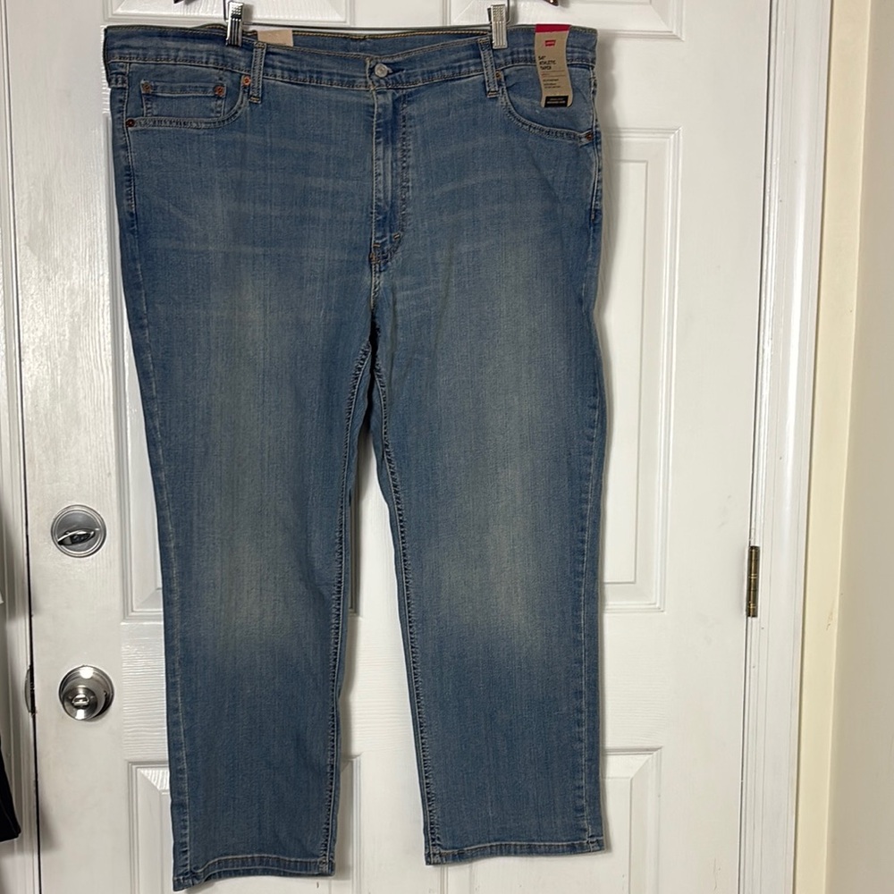 New NWT Levi's 541 Athletic Taper Stretch Blue Jeans Size 46 X 30 Sits at waist